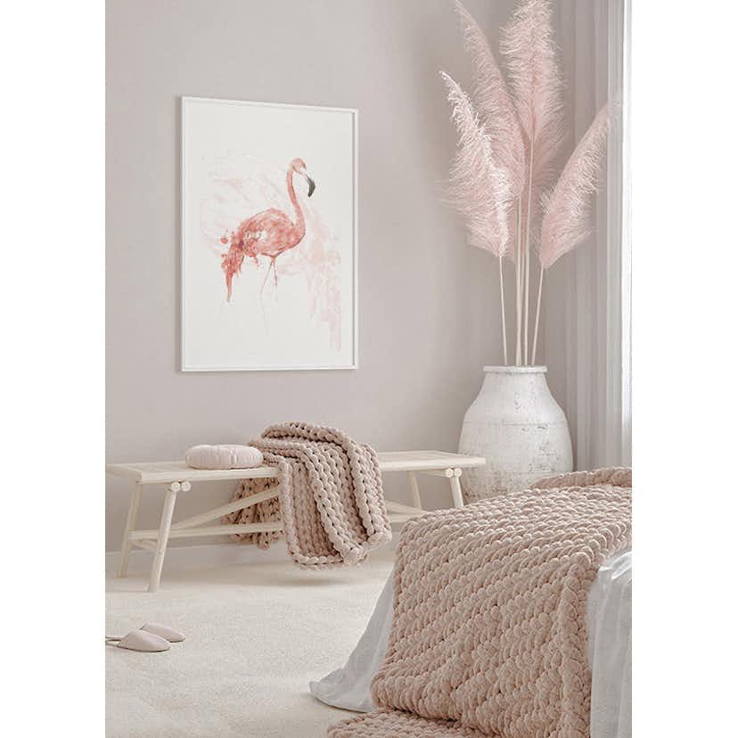 Poster Gallerix Watercolor Flamingo