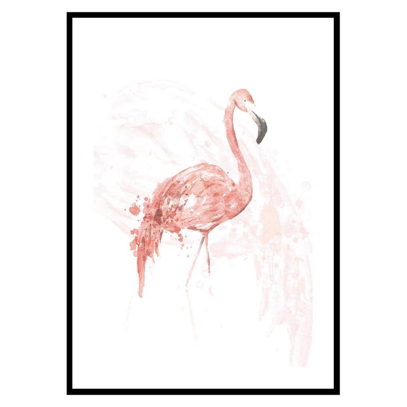 Poster Gallerix Watercolor Flamingo