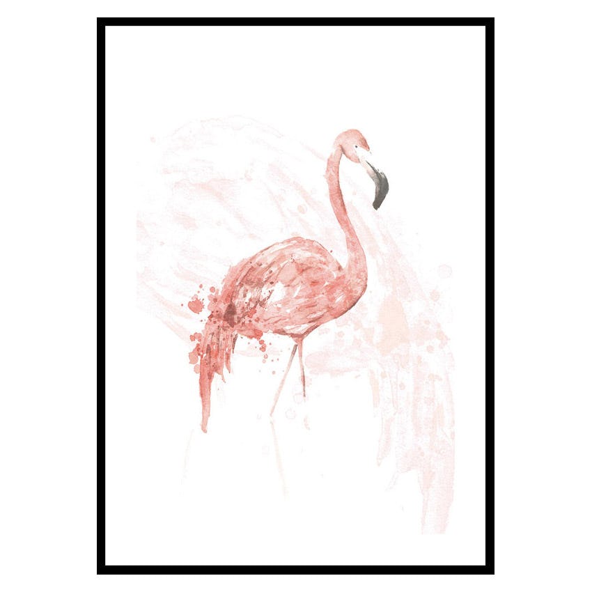 Poster Gallerix Watercolor Flamingo
