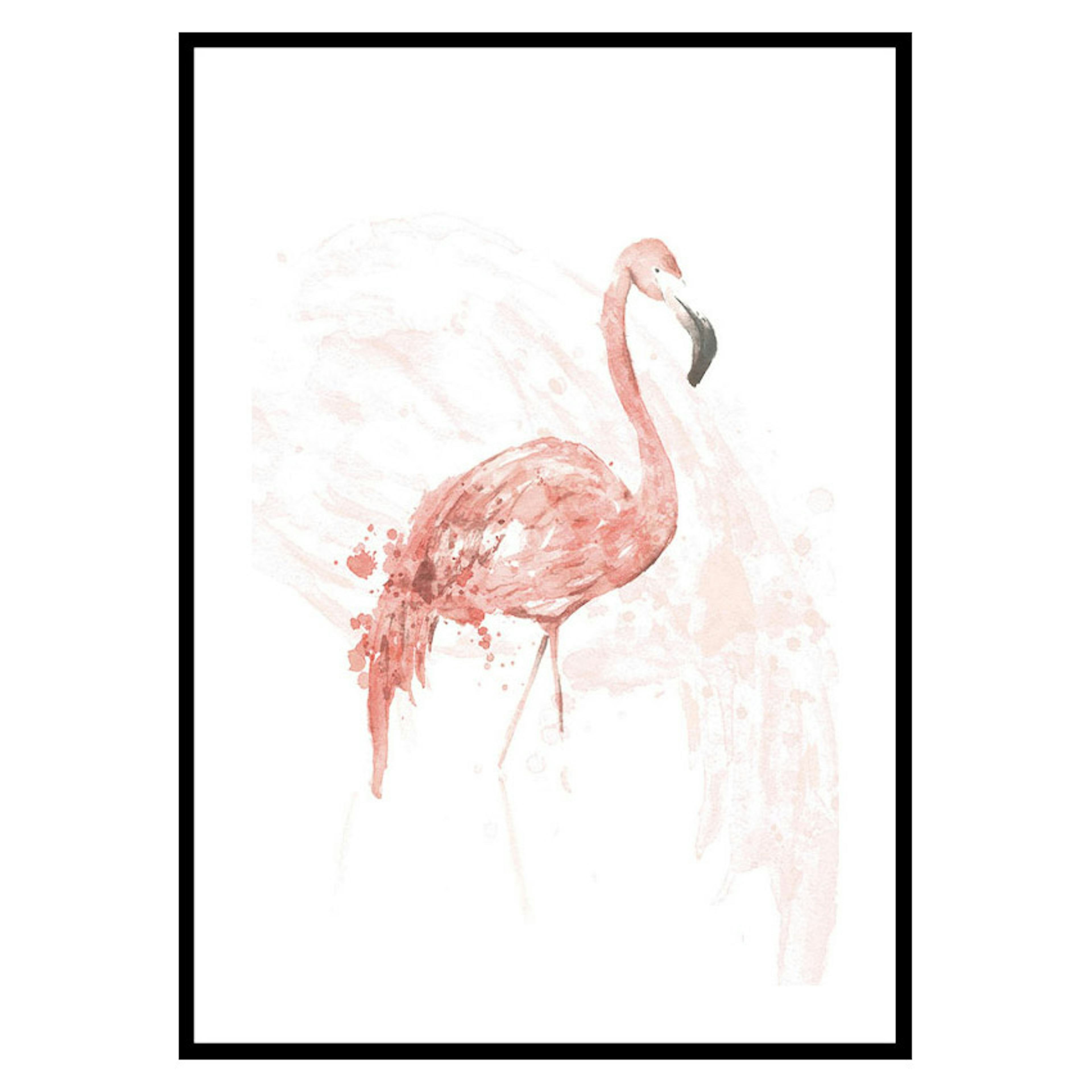 Poster Gallerix Watercolor Flamingo