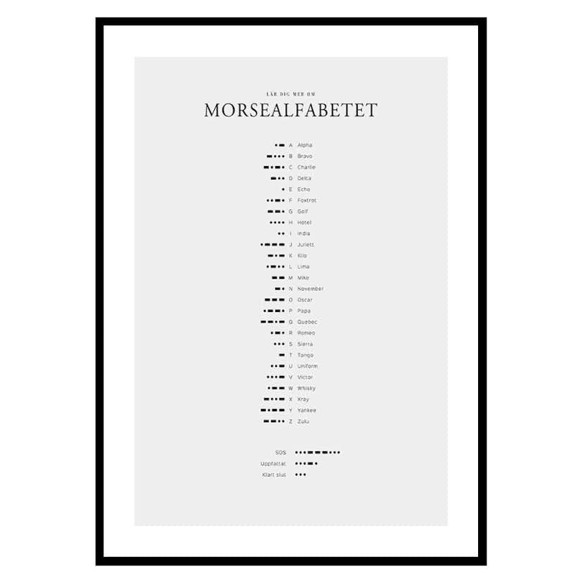 Poster Gallerix Morsealfabetet