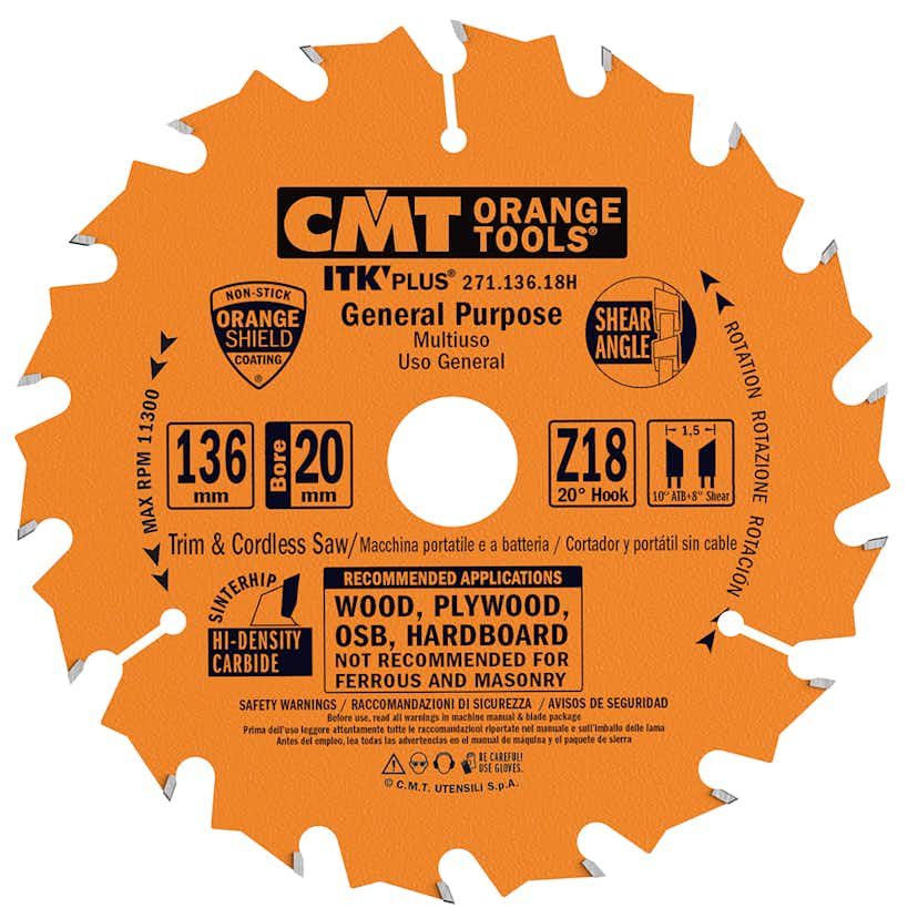 Sågklinga CMT Orange Tools ITK-Plus klyv/kap