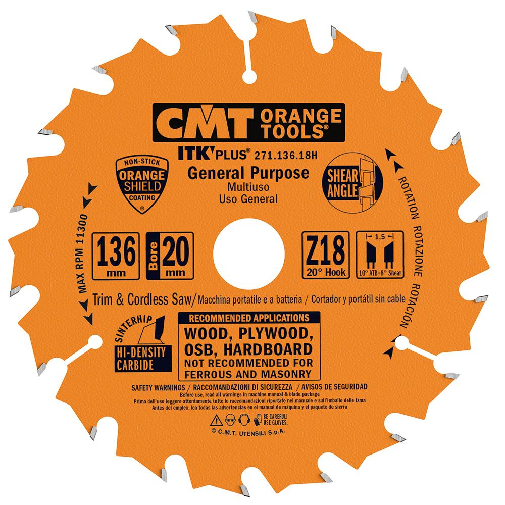 Sågklinga CMT Orange Tools ITK-Plus klyv/kap