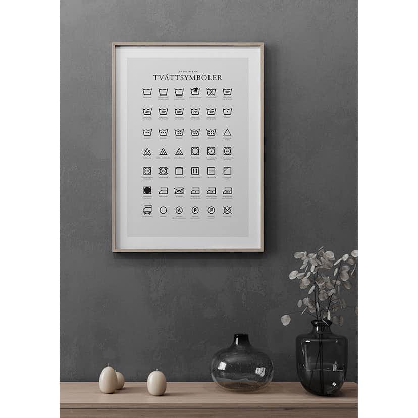 Poster Gallerix Tvättsymboler