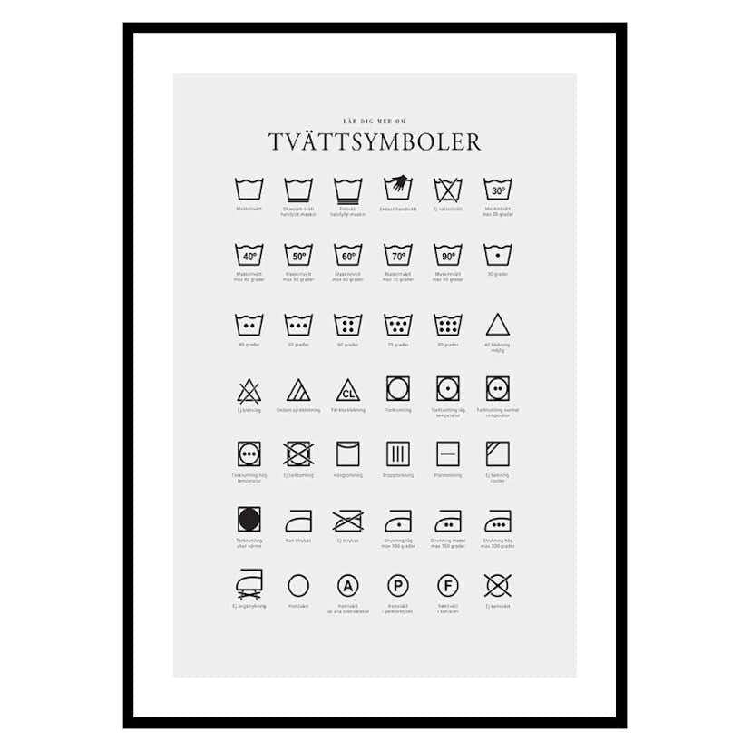 Poster Gallerix Tvättsymboler