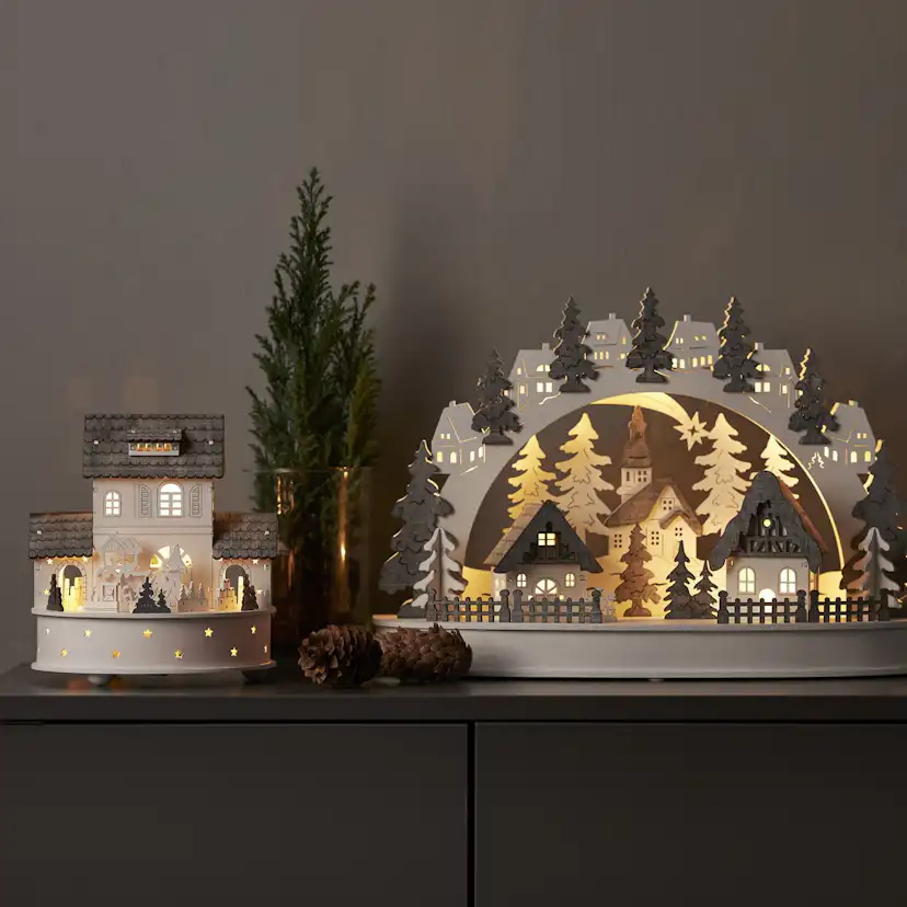 Adventsljusstake Star Trading Grauberg