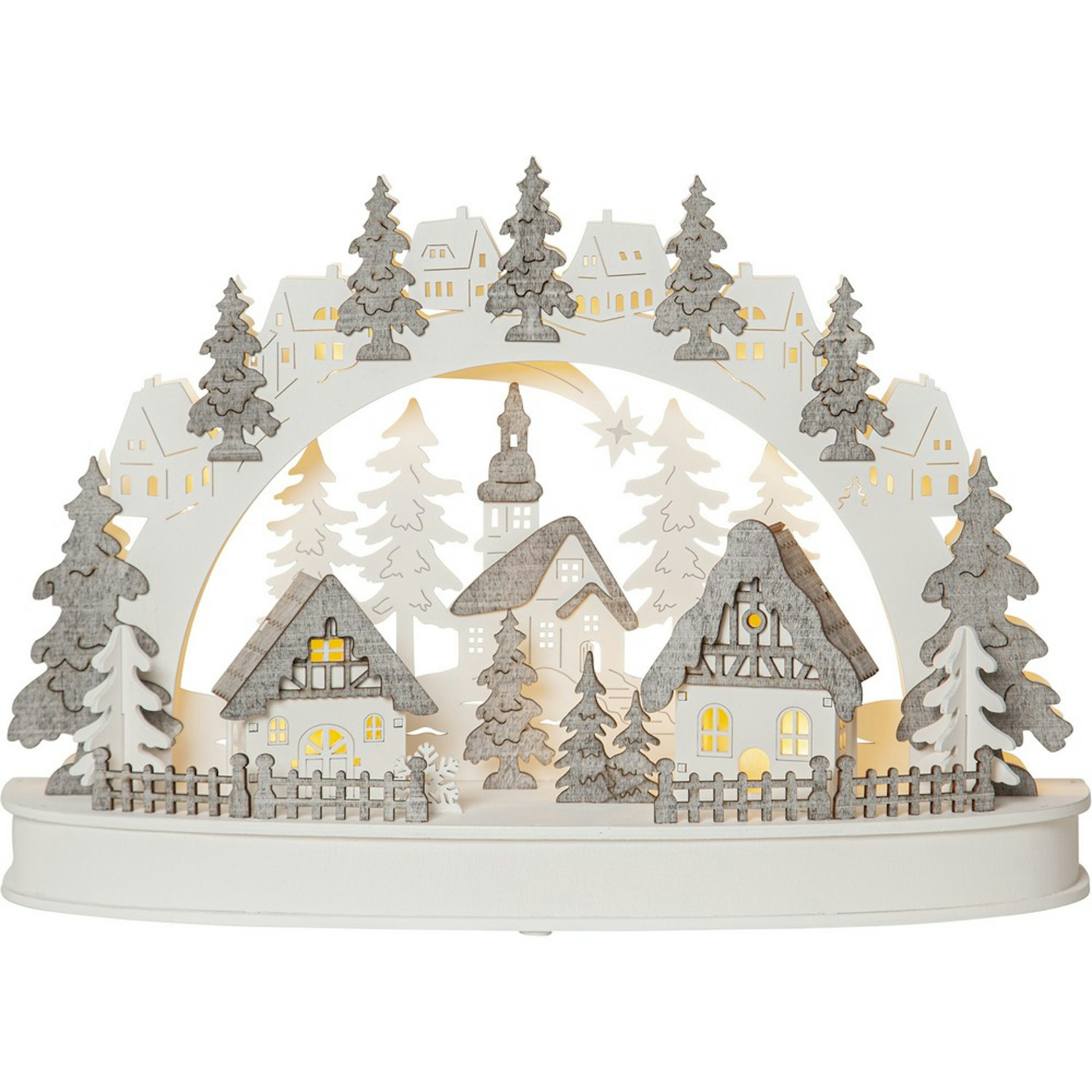 Adventsljusstake Star Trading Grauberg