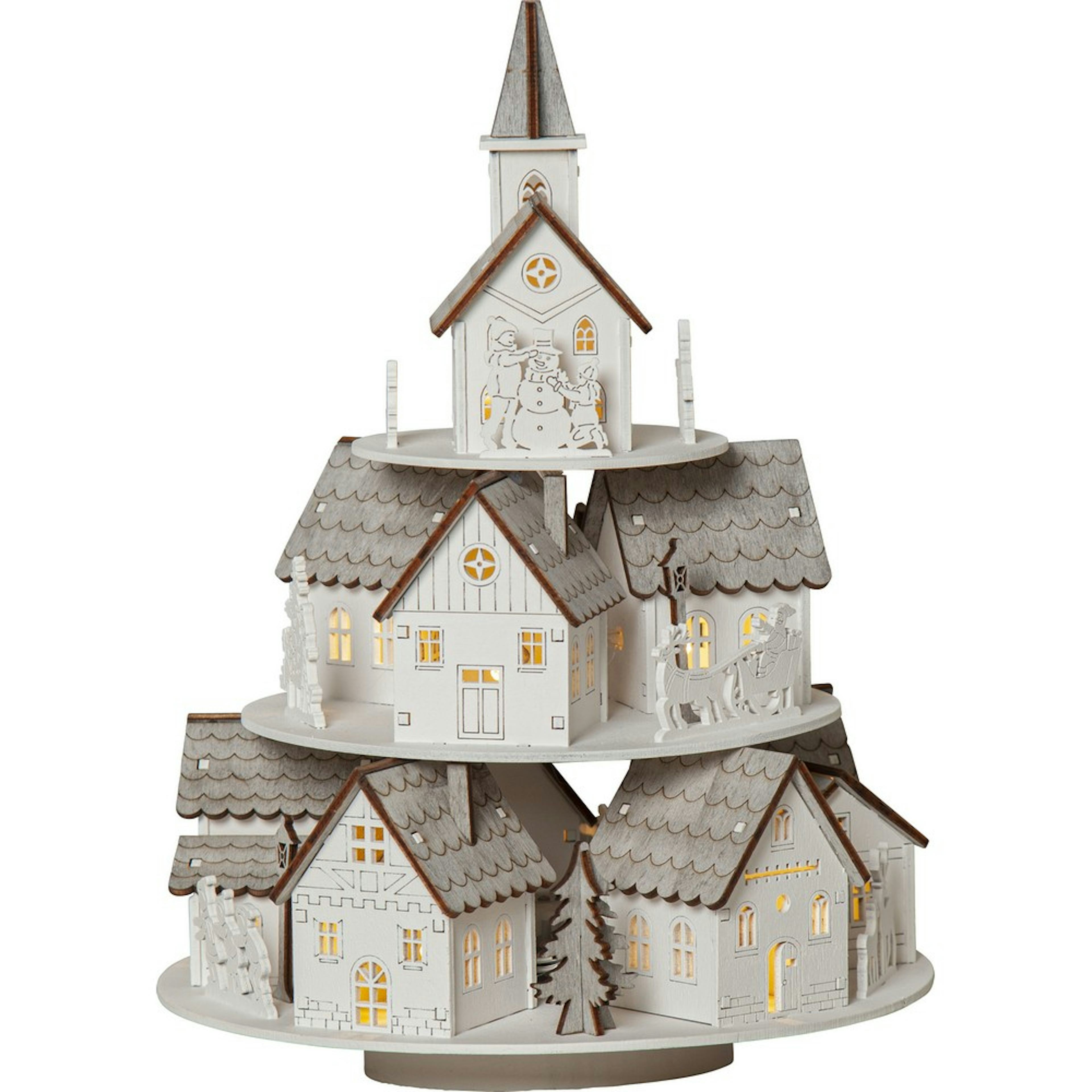 Julby Star Trading Grauberg med Belysning & Musikspel