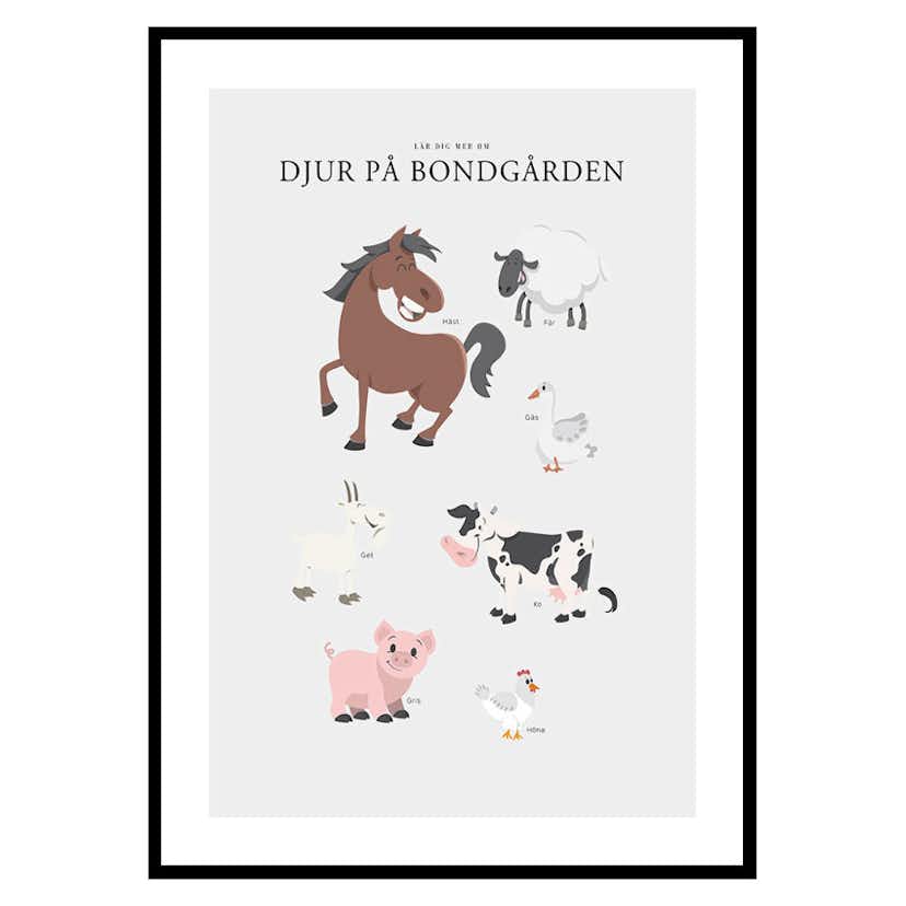 Poster Gallerix Djur På Bondgården