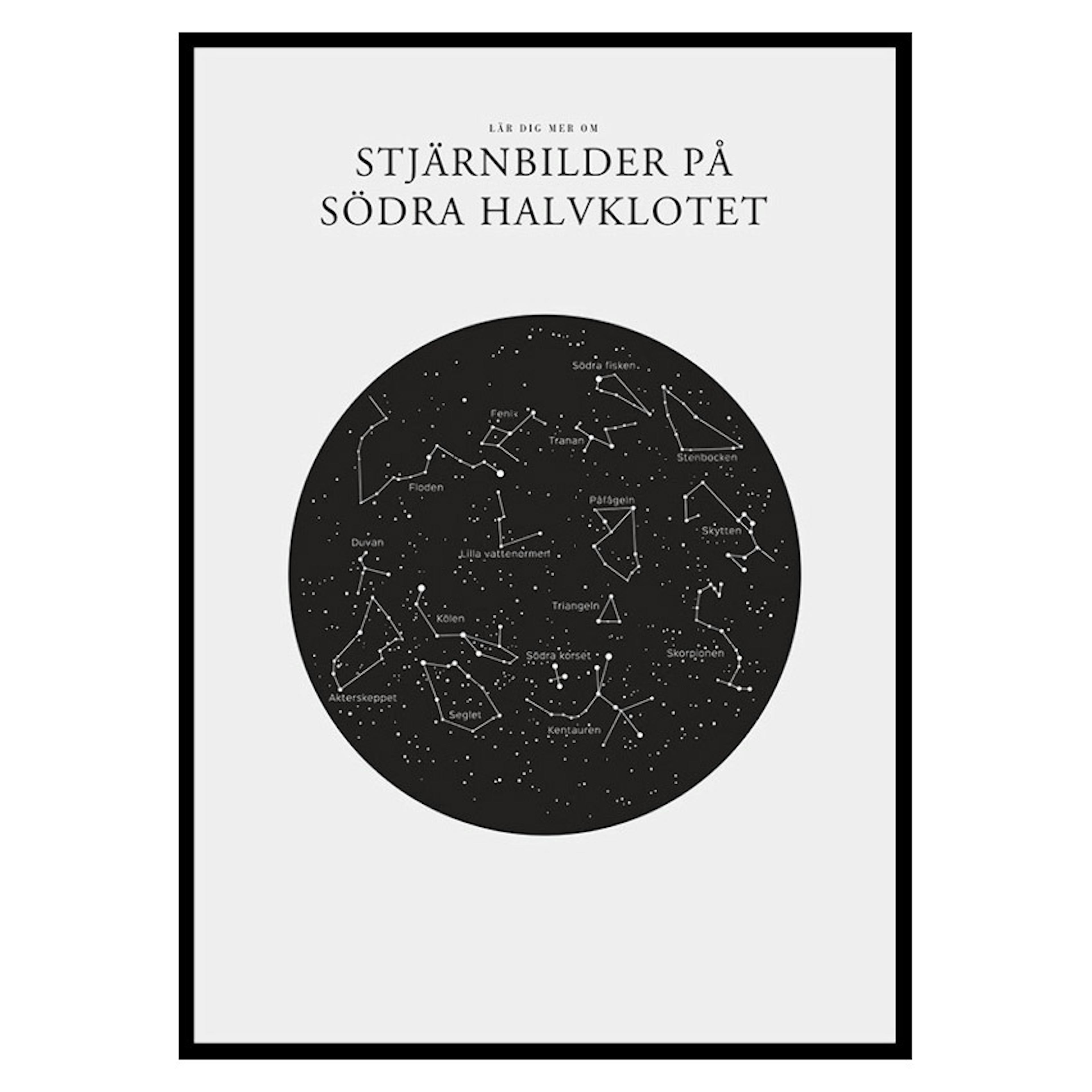 Poster Gallerix Stjärnbilder På Södra Halvklotet