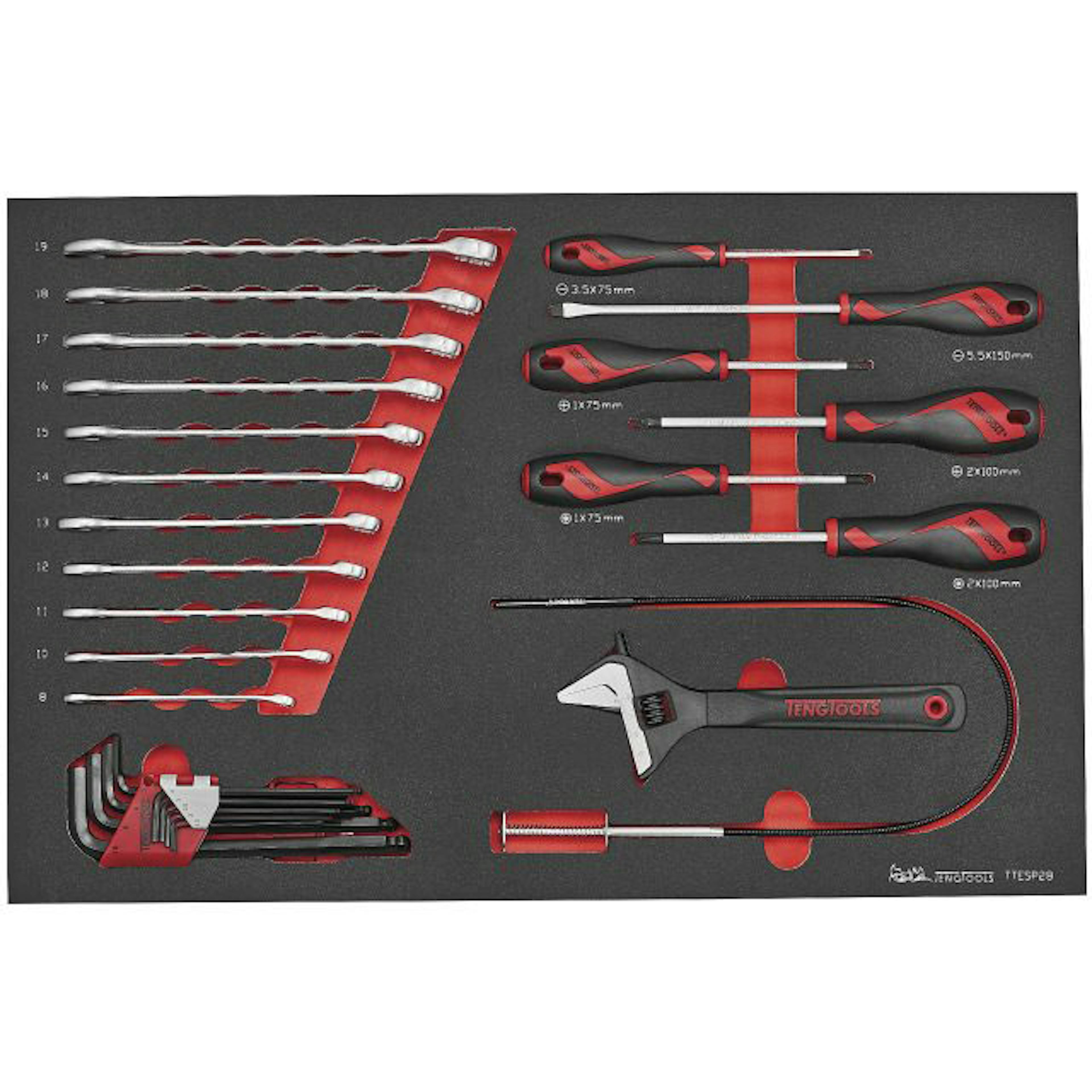 Verktygssats 28 delar Teng Tools TTESP28