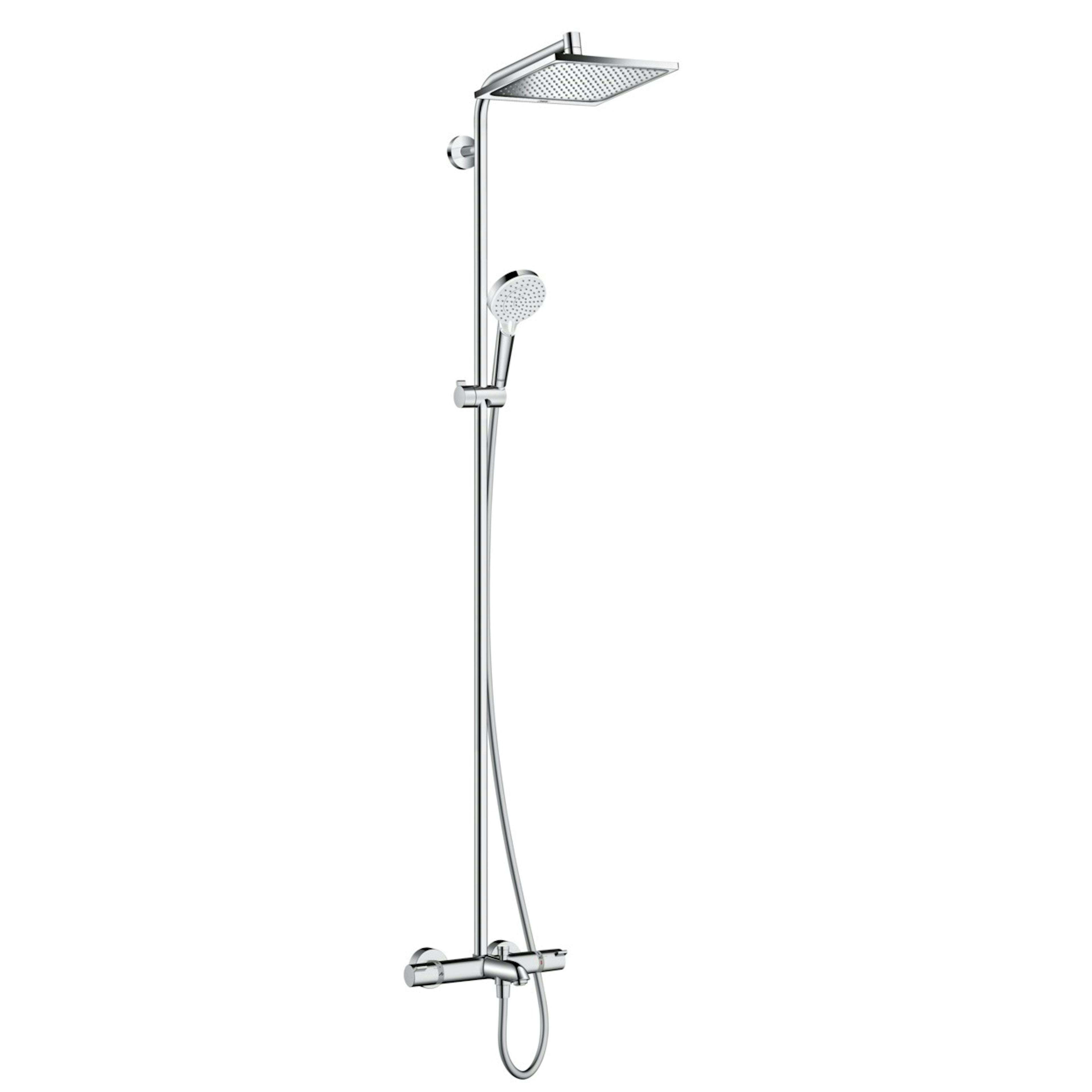 Takduschset Hansgrohe Crometta E Showerpipe 240 1-jet med Badkarsblandare