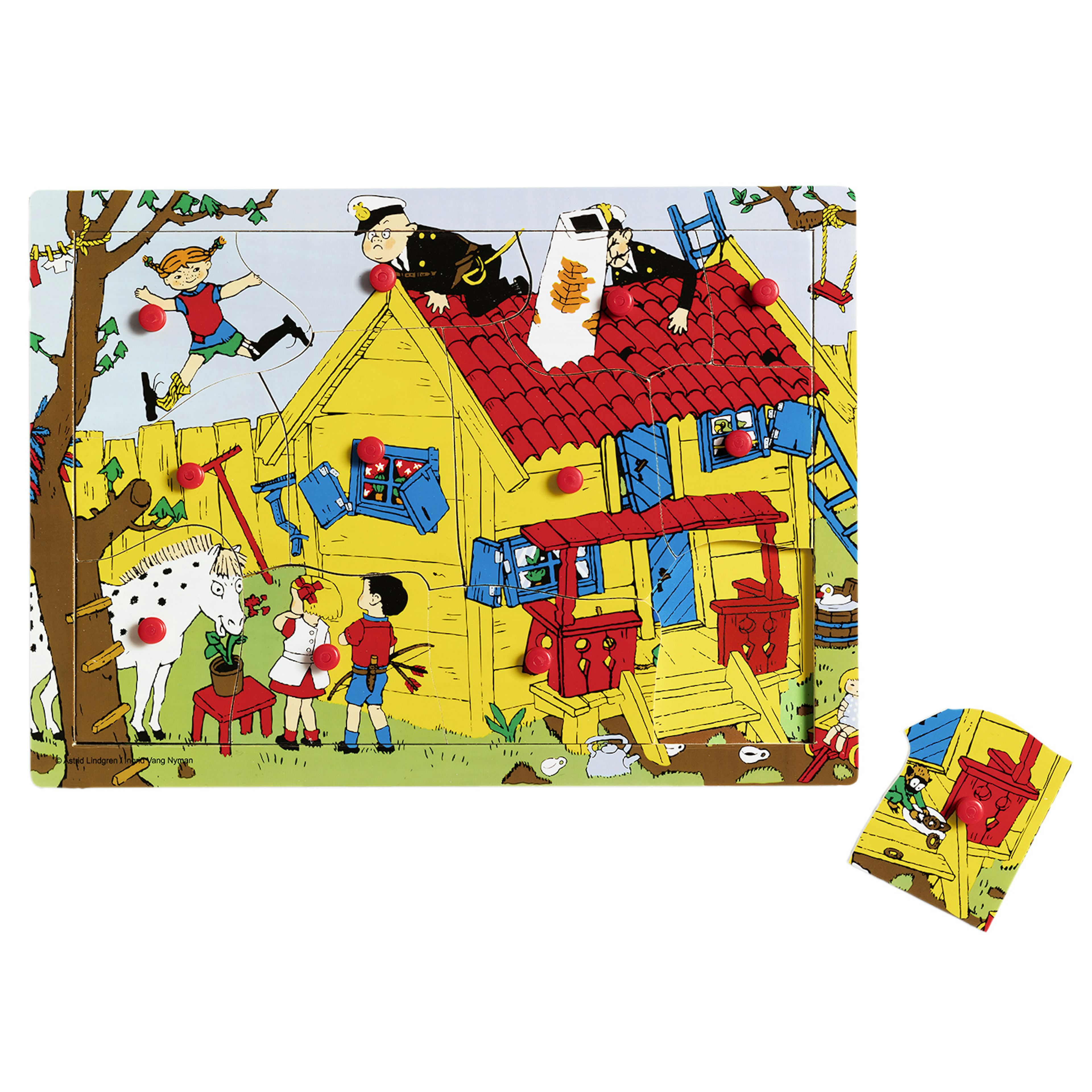 Barnspel Pippi Knoppussel Villa Villekulla 12 Bitar