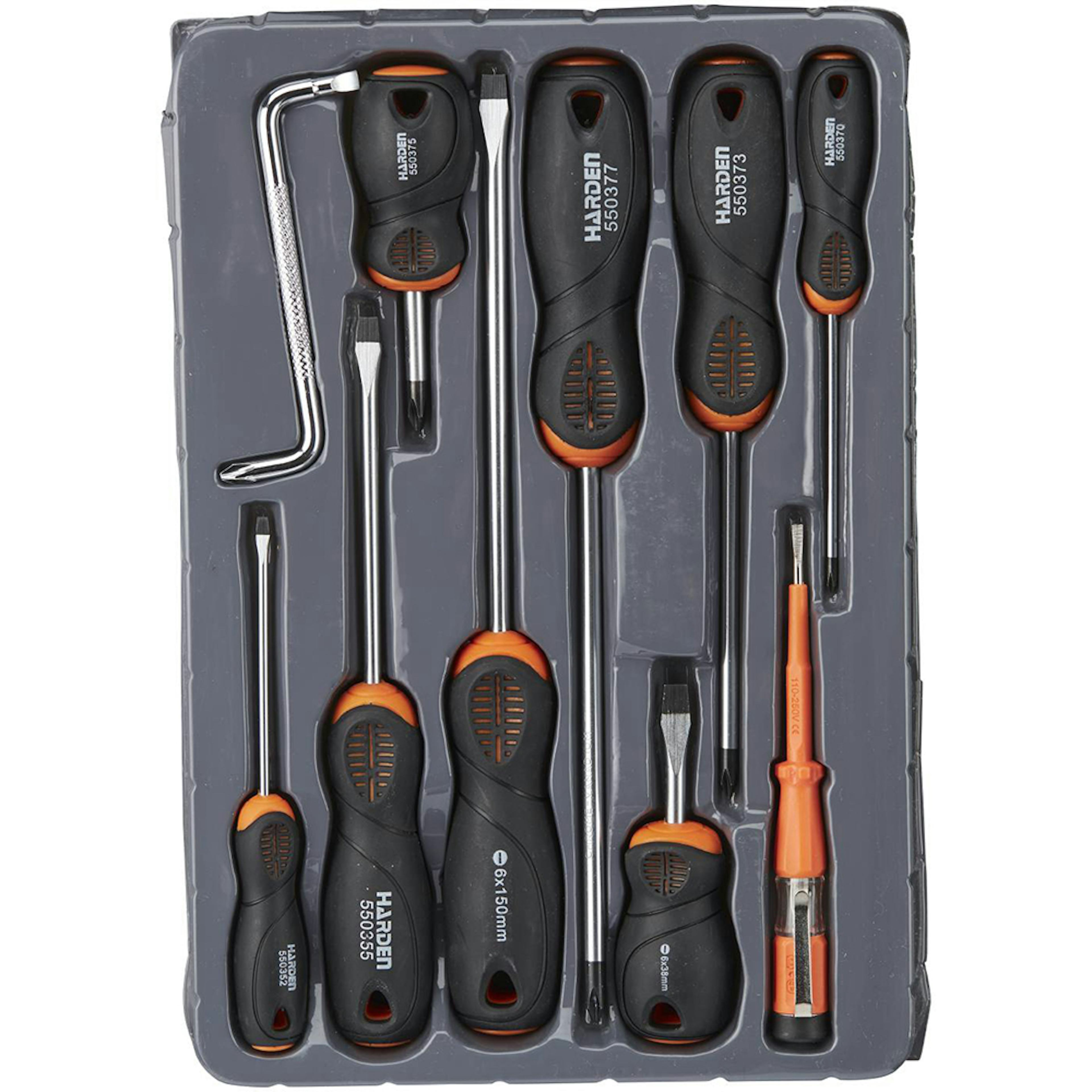 Skruvmejselsats Harden 10-delar