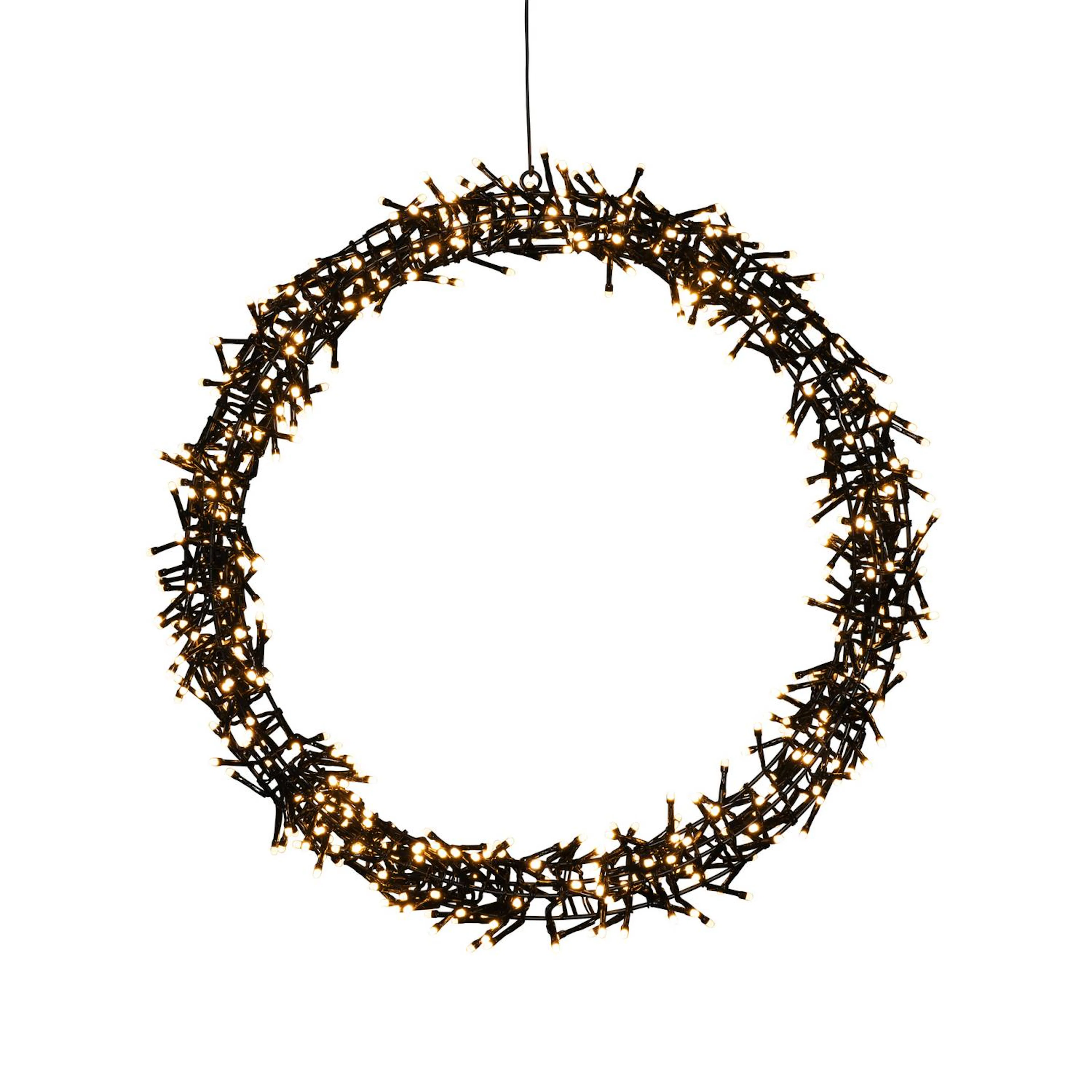 Krans Gnosjö Konstsmide Svart Metall 50 cm LED Frost