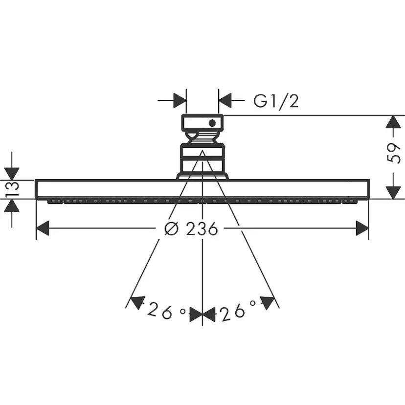 Taksil Hansgrohe Raindance S 240 1jet