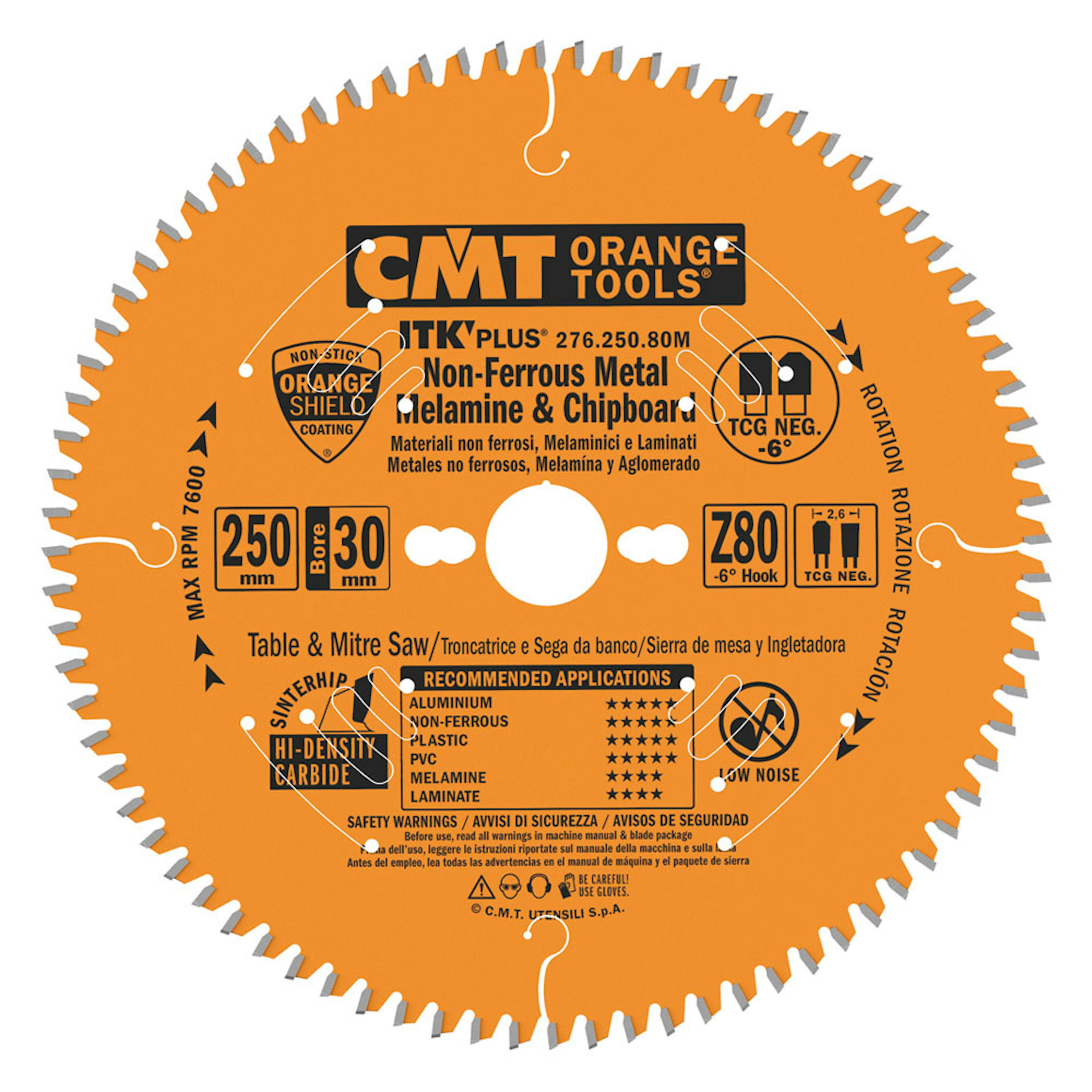 Sågklinga CMT Orange Tools fintandad NE Neg Alu/Plast