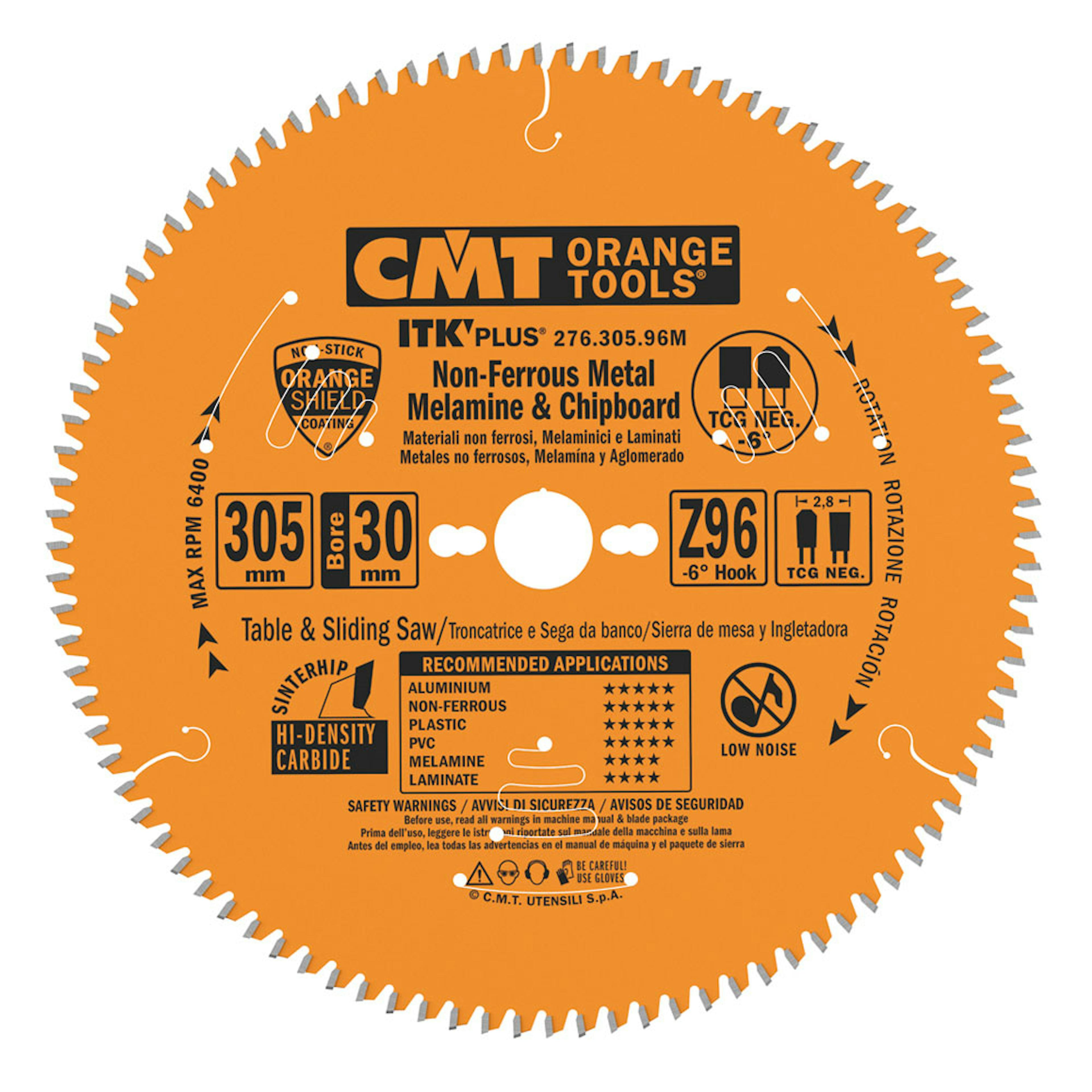 Sågklinga CMT Orange Tools fintandad NE Neg Alu/Plast