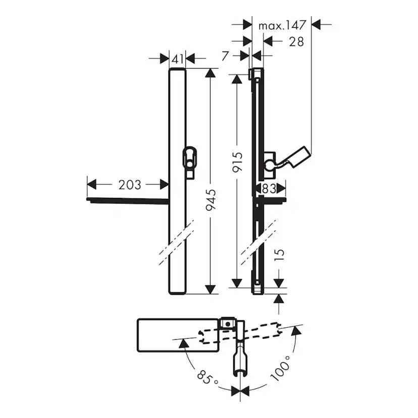Duschstång Hansgrohe Unica