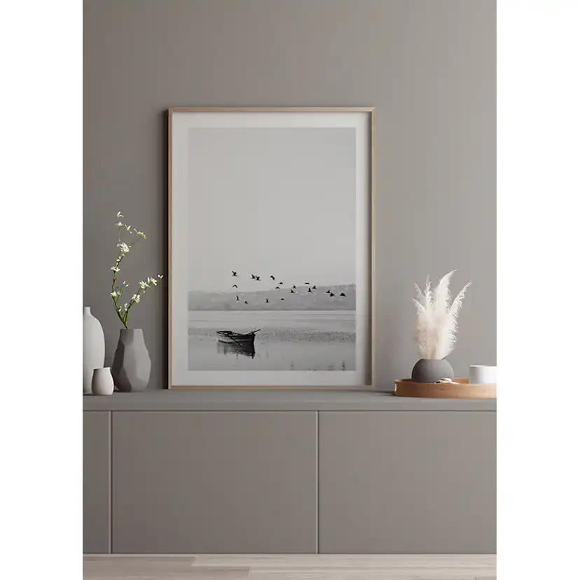 Poster Gallerix Birds over lake