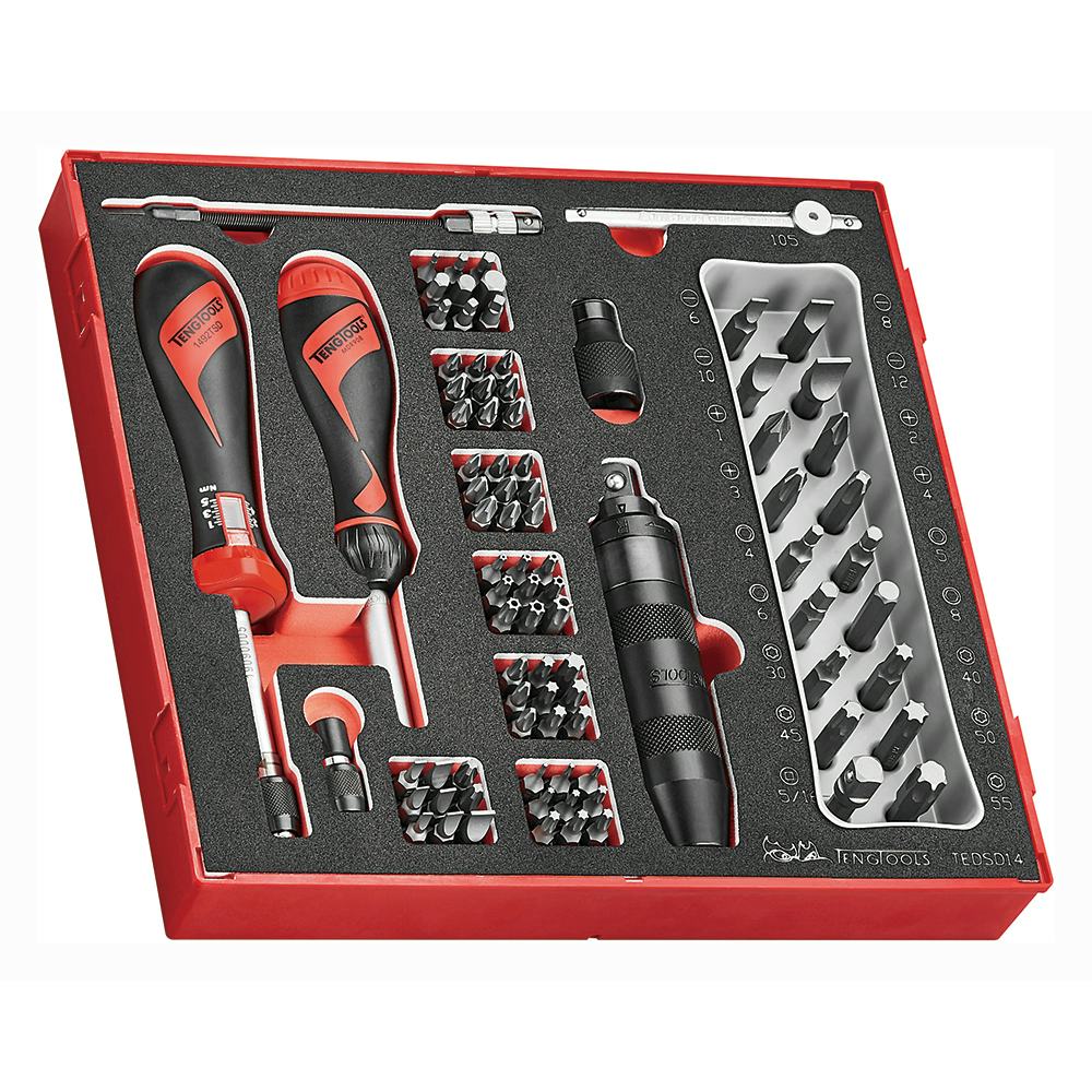 Momentskruvmejselsats Teng Tools TEDSD14 95-delar