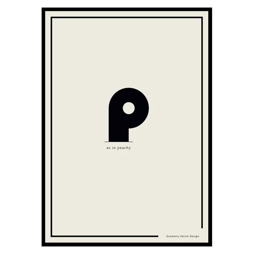 Poster Gallerix P As In Peachy