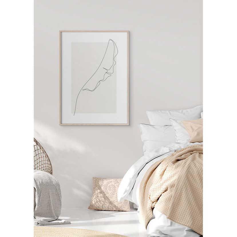 Poster Gallerix Banana Leaf Line Art No1