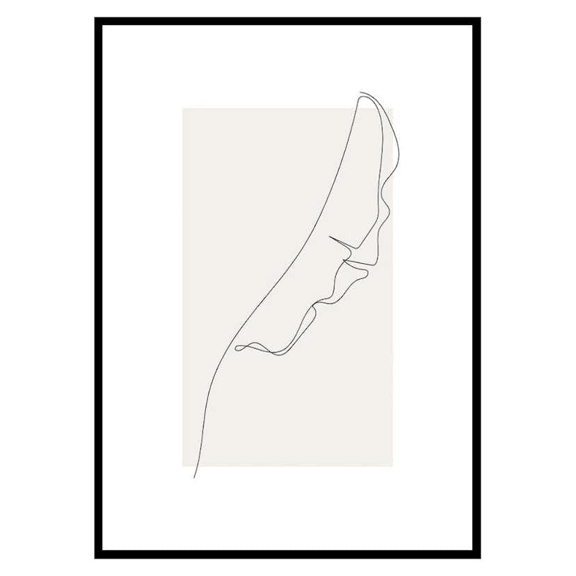 Poster Gallerix Banana Leaf Line Art No1