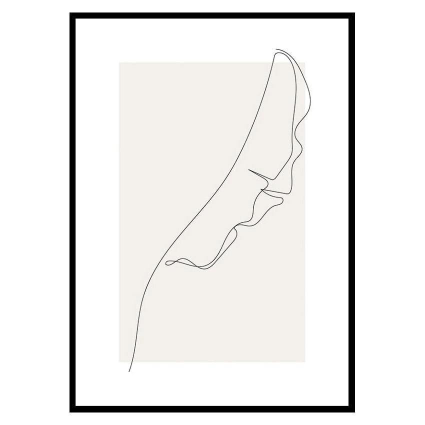 Poster Gallerix Banana Leaf Line Art No1