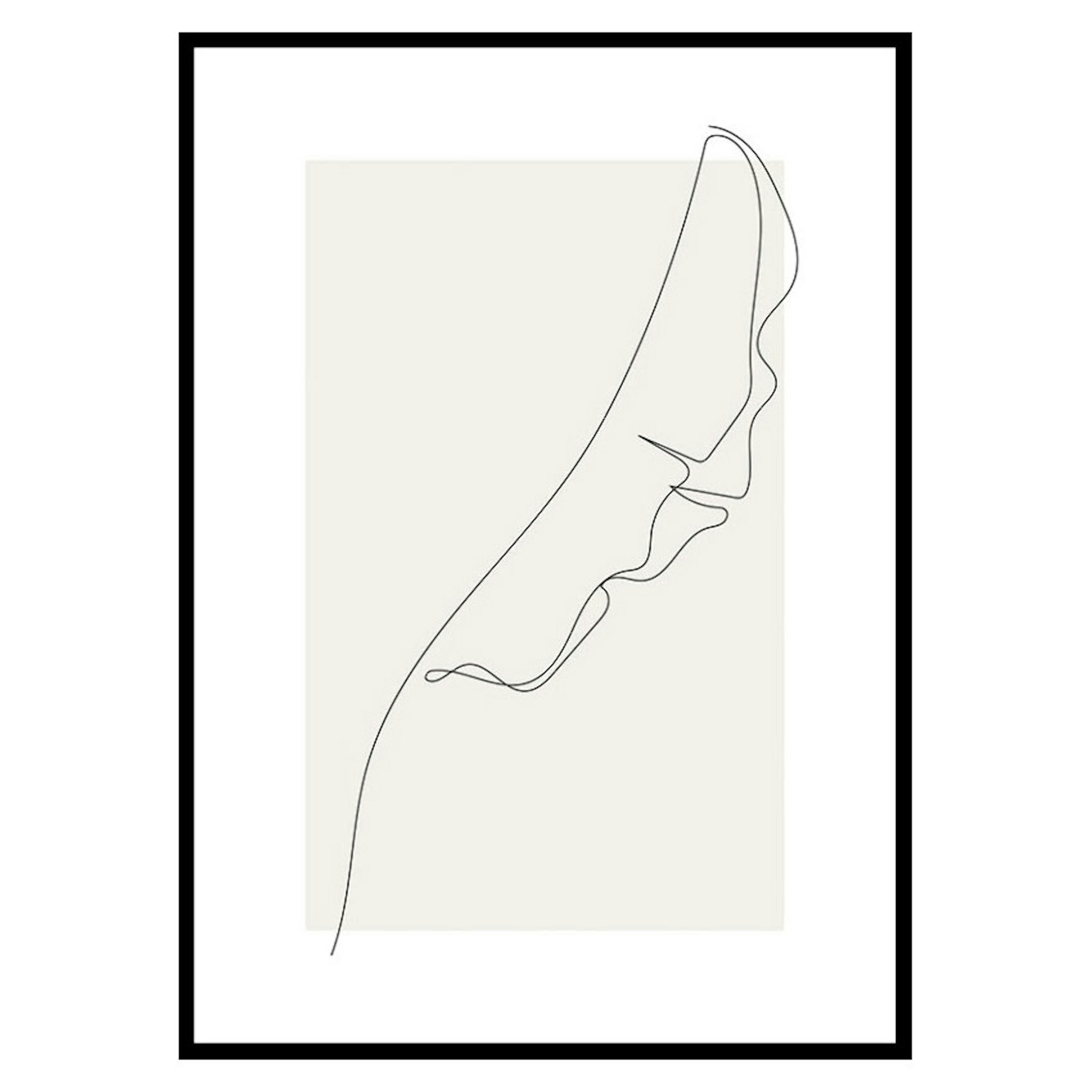 Poster Gallerix Banana Leaf Line Art No1