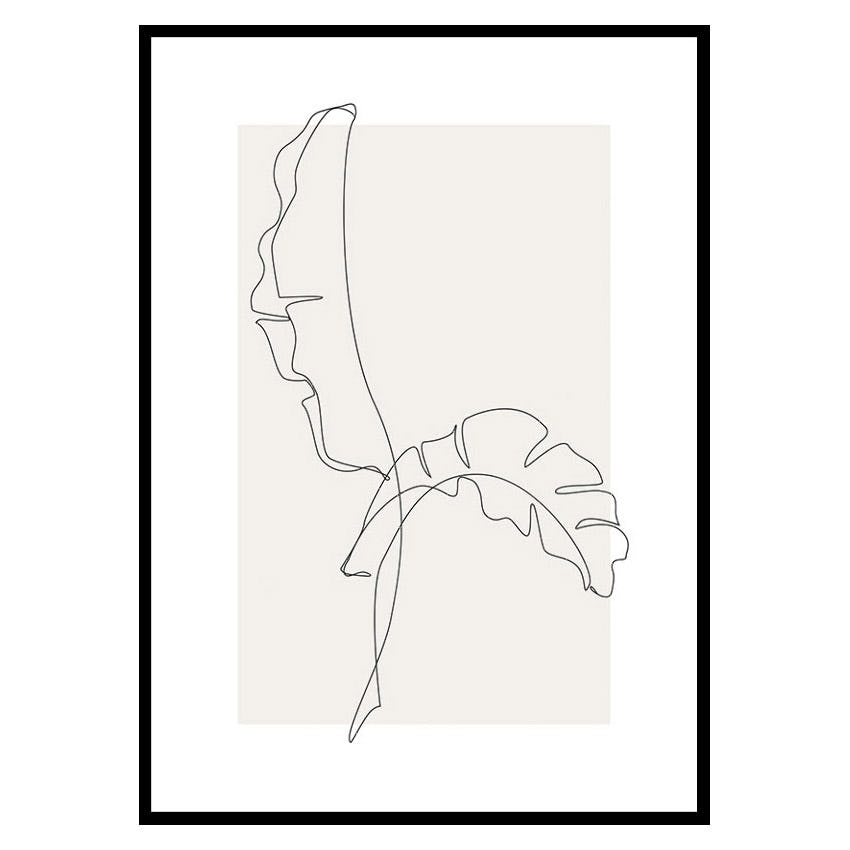 Poster Gallerix Banana Leaf Line Art No2