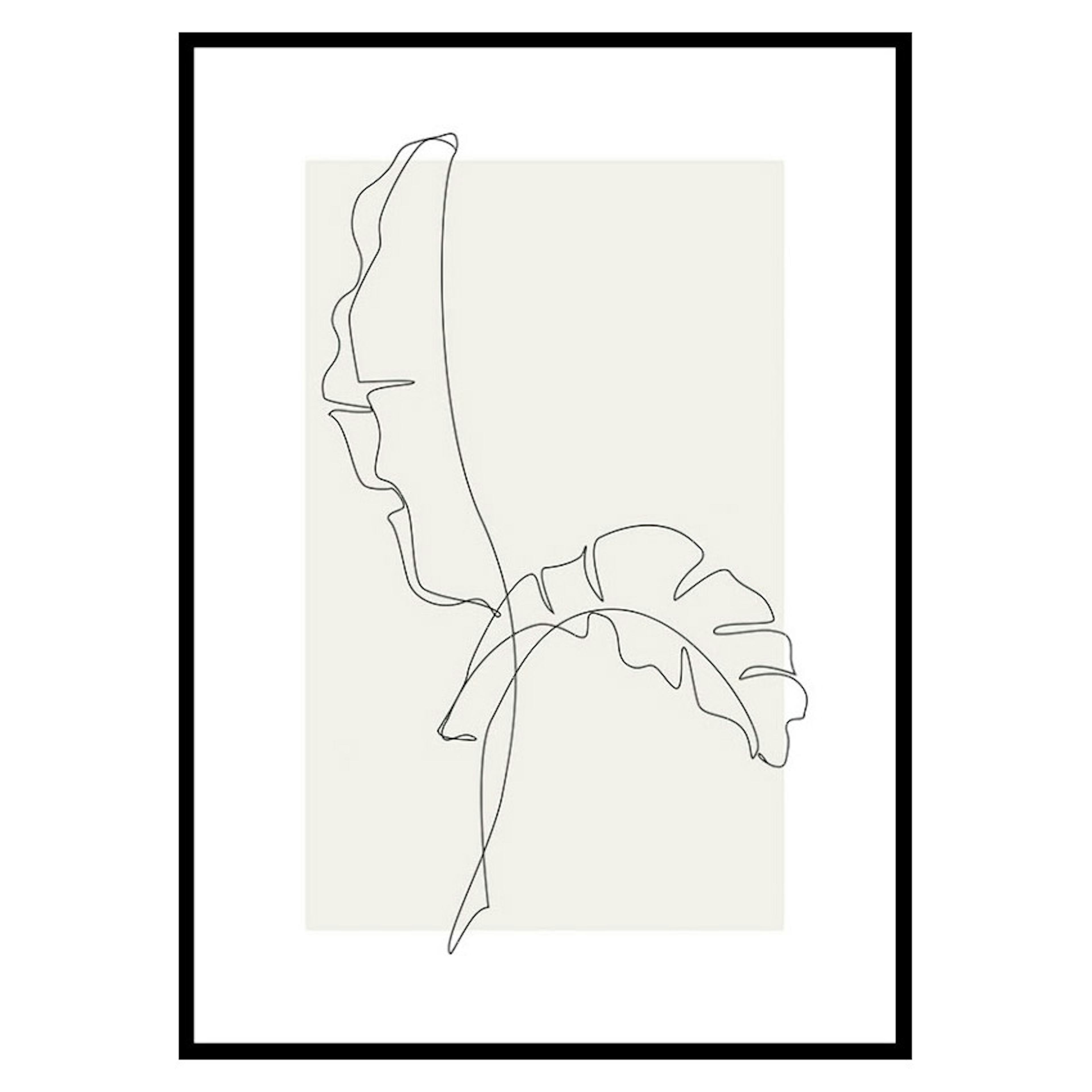 Poster Gallerix Banana Leaf Line Art No2