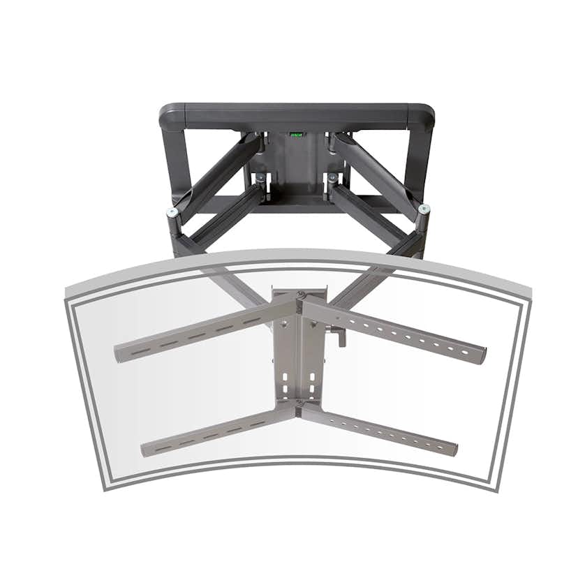 Väggfäste Vivanco 2-arm Curved Större Än 85 tum/60 kg Full motion