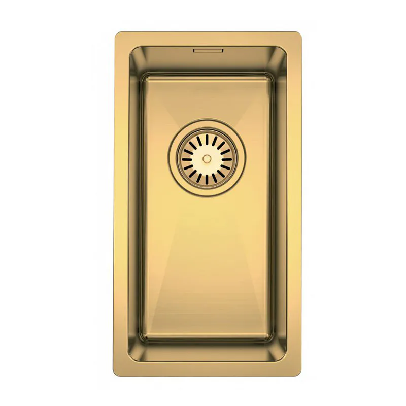 Diskho DecoSteel DI-ART GOLD 20 Enkel med Korgventil & Vattenlås