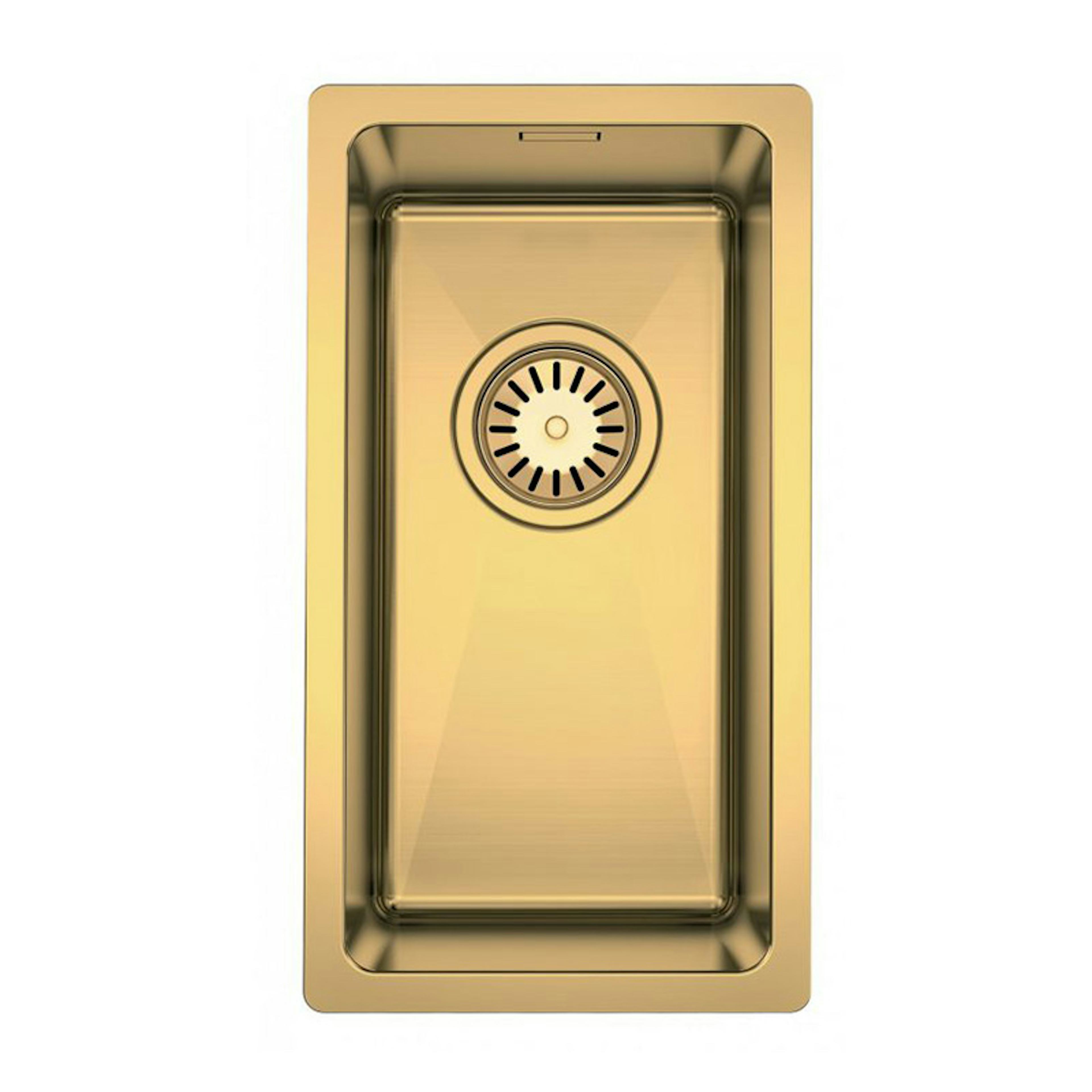 Diskho DecoSteel DI-ART GOLD 20 Enkel med Korgventil & Vattenlås