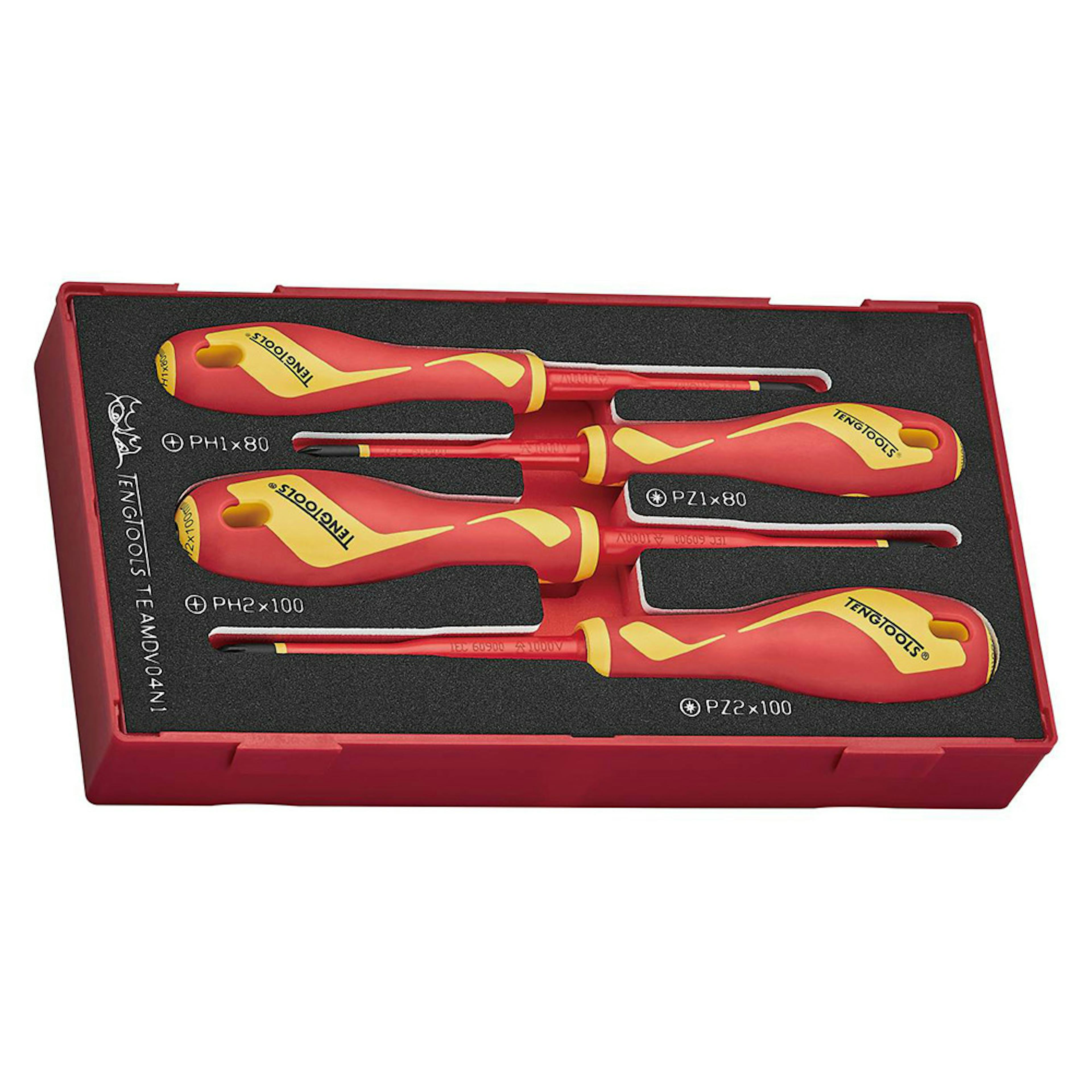 Skruvmejselsats Teng Tools TEAMDV04N1 1000V