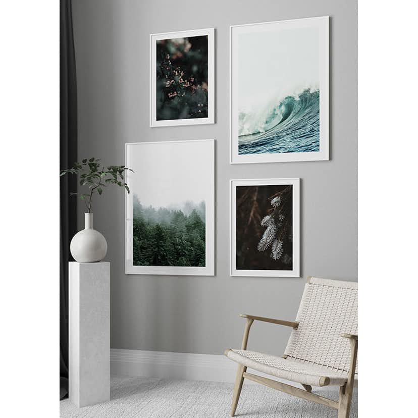 Poster Gallerix Fir Needle In White