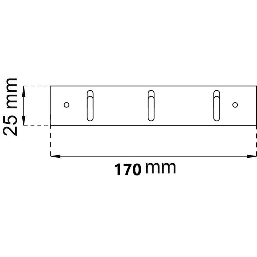Handdukshängare Habo 123-3 Förnicklad