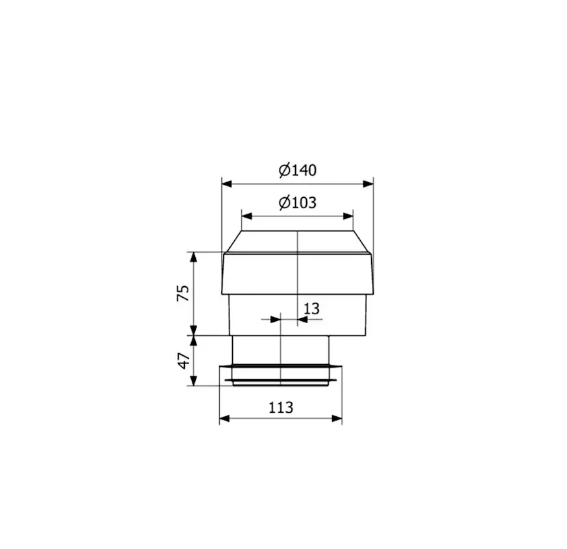 WC-Anslutning Purus Excentrisk