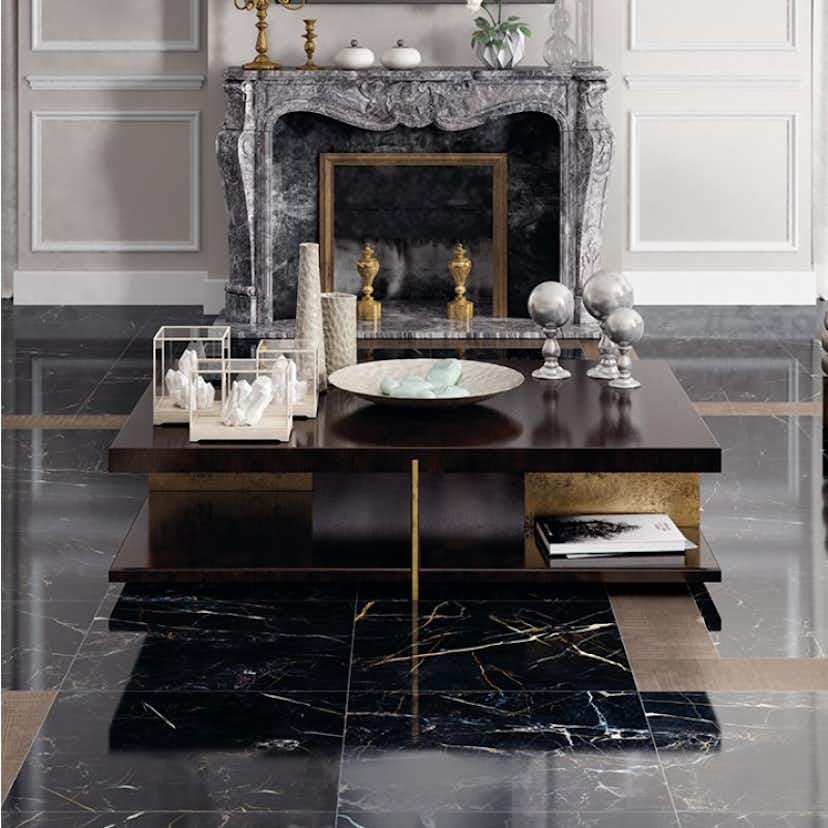 Klinker Ceramiche Keope Elements Lux Port Laurent Svart 60x60 cm