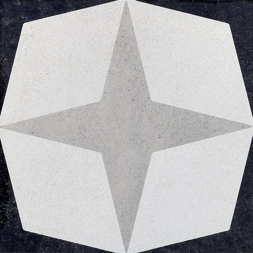 Klinker Fioranese Cementine Svart & Vit nr 1 20x20 cm