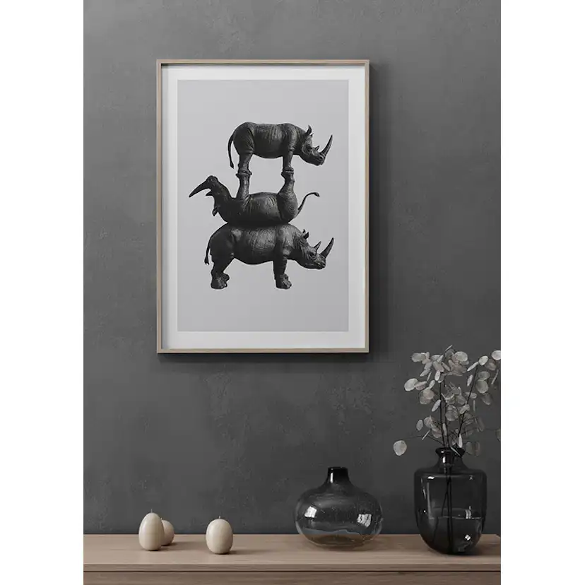 Poster Gallerix Three Rhinos