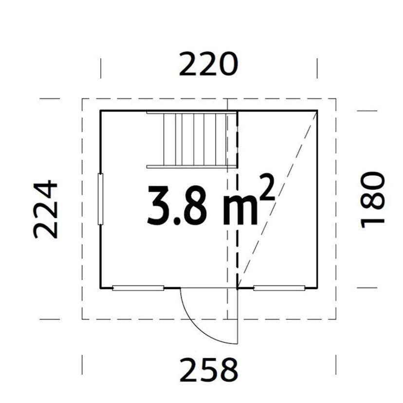 Lekstuga Palmako Tom 3,8 m2