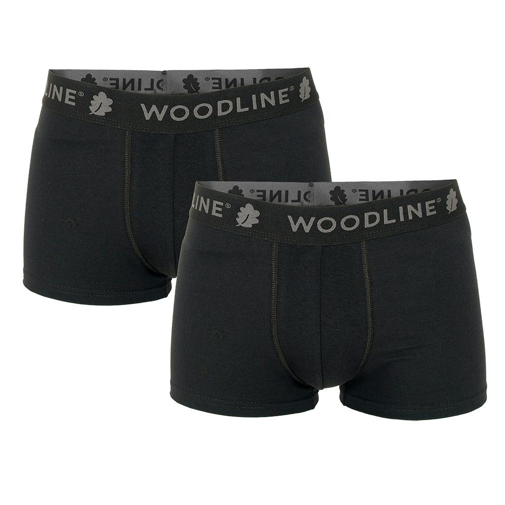 Boxerkalsong Woodline Svart 2-pack