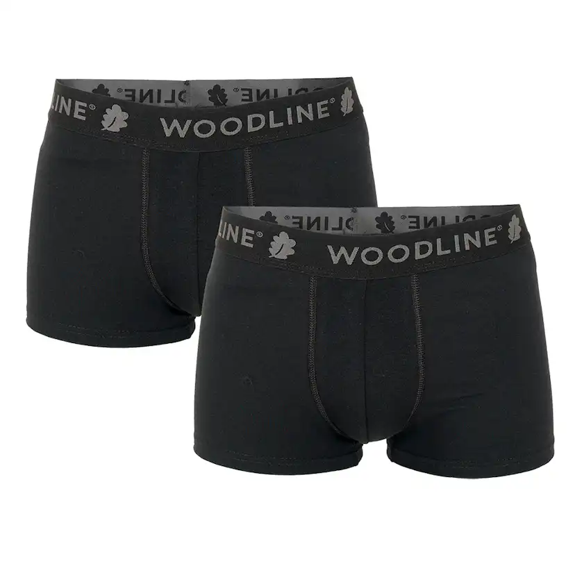 Boxerkalsong Woodline Svart 2-pack