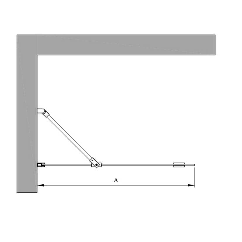 Duschvägg Hietakari Forma 301 Fast