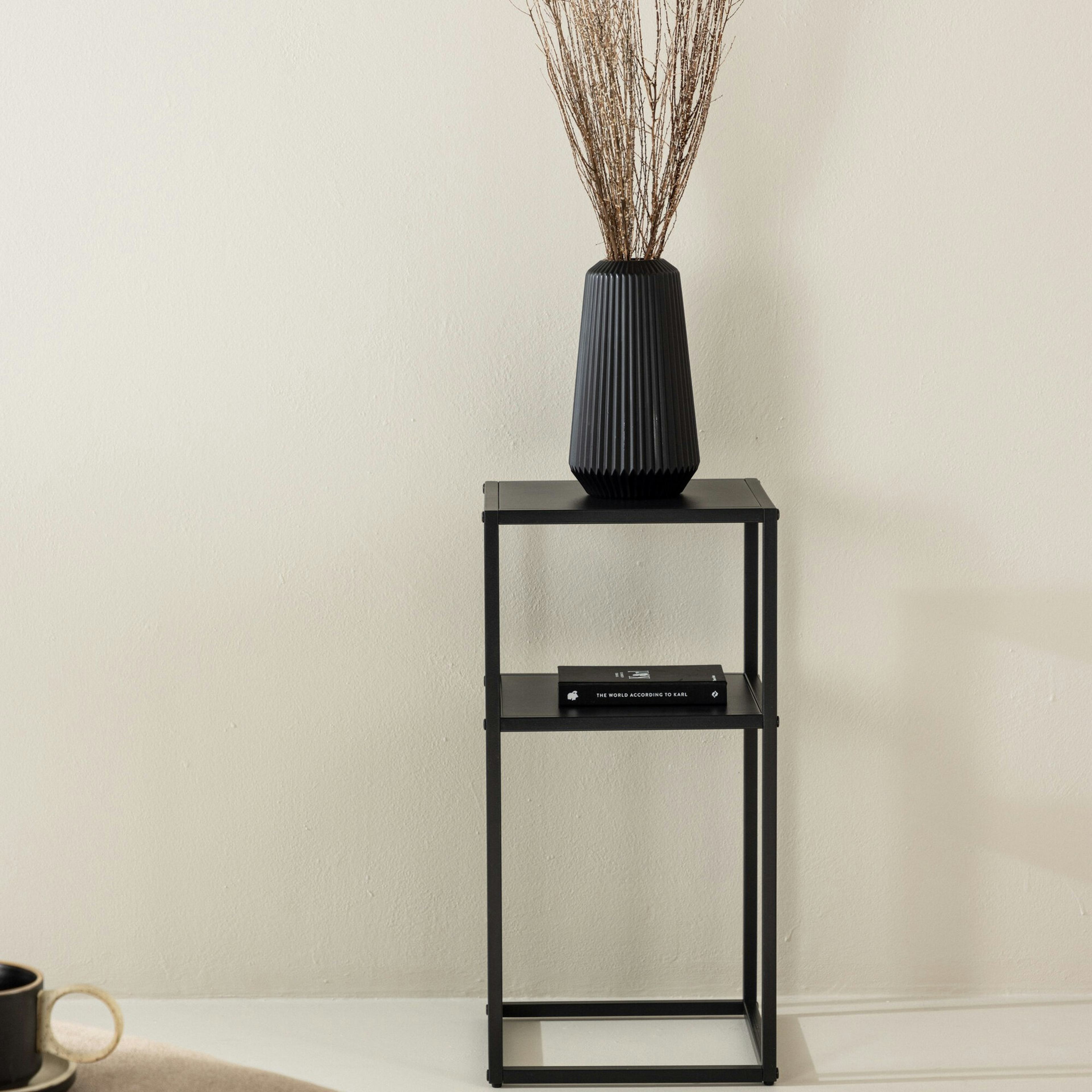 Sidobord Venture Home Punta Svart Fyrkantigt Bord i Stål 30x30cm