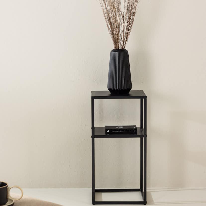 Sidobord Venture Home Punta Svart Fyrkantigt Bord i Stål 30x30cm