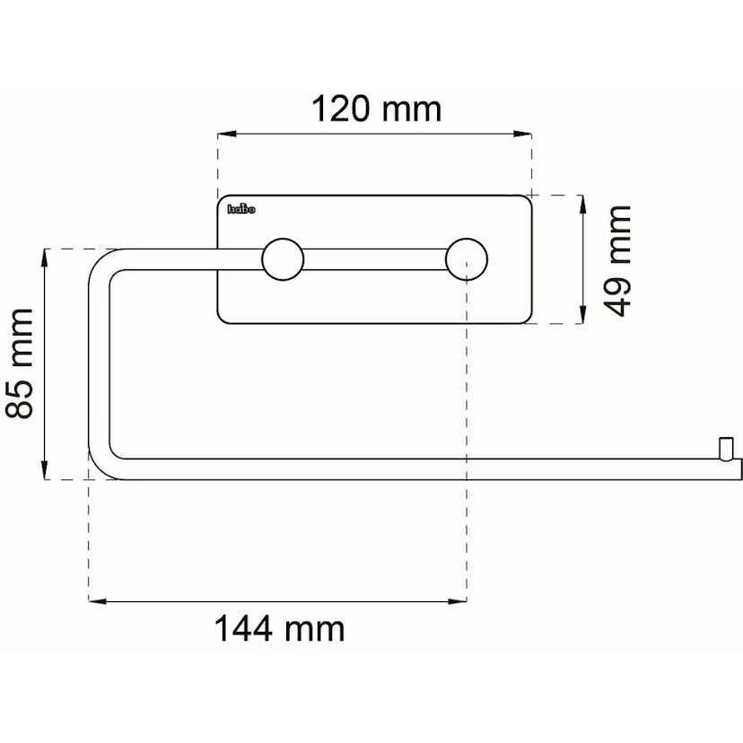 Toalettpappershållare Habo Angle Vit Självhäftande