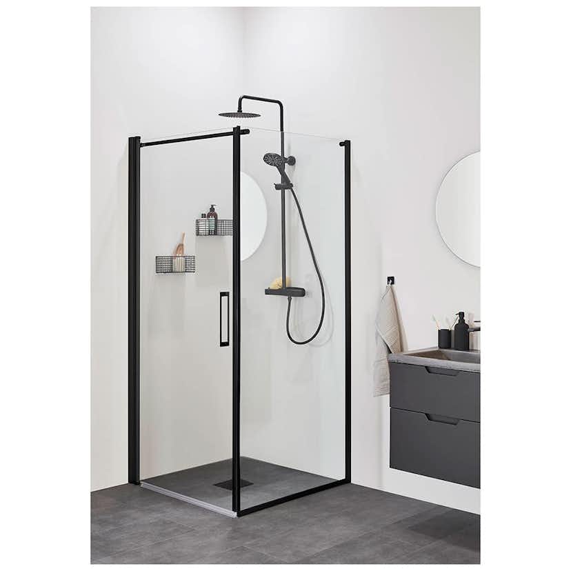 Duschhörn Noro Frost Concept Klarglas Svart